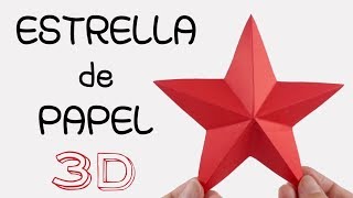 ⭐ESTRELLA de PAPEL⭐ 3D PAPER STAR  DIY [upl. by Vano]