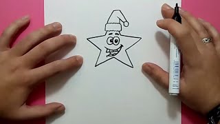 Como dibujar una estrella paso a paso 4  How to draw a star 4 [upl. by Flavian189]