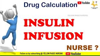 Drug Calculation for Nurses Insulin infusion [upl. by Heida]