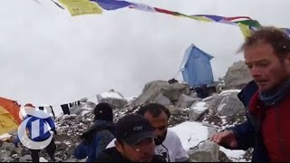 Nepal Earthquake 2015 Witness Videos on Everest  The New York Times [upl. by Braynard]