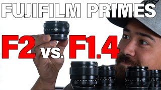 Which are the best Fujifilm prime lenses XF F14 vs F2 18mm 23mm and 35mm [upl. by Nitsirt59]