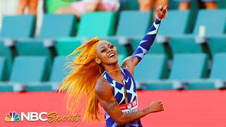 ShaCarri Richardson now Americas fastest woman scorches her Olympic Trials final  NBC Sports [upl. by Inkster]