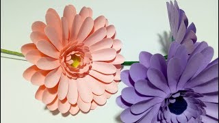 Como hacer flores de papel Gerberas Super faciles y rapidas  DIY Manualidades 76 [upl. by Anidam912]