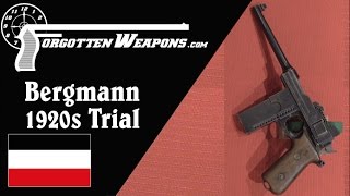 Bergmann 1920s Experimental Military Trials Pistol [upl. by Gert]