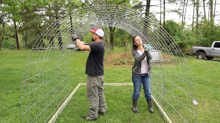 A HOOP COOP for our NEW CHICKENS [upl. by Acined]