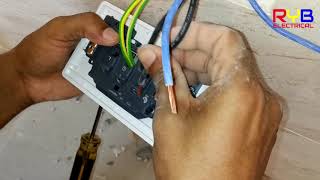 power socket installation and power socket outlet connection [upl. by Donaldson]