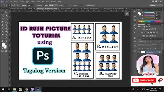 RUSH ID PICTURE using Photoshop CS6  TAGALOG VERSION EASY and FAST Learn [upl. by Gabrielson286]