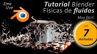 Tutorial Blender español en 7 min🕐 Físicas de fluidos para principiantes [upl. by Darbie]