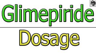 Glimepiride Dosage  Amaryl Glimepiride Tablets Dose [upl. by Ittak]