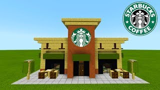 Minecraft Tutorial How To Make A Starbucks quot2019 City Tutorialquot [upl. by Asus]