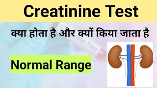 Creatinine test in hindi  Creatinine Clearance Test  Creatinine Normal Range [upl. by Ynohtona60]