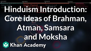 Hinduism Introduction Core ideas of Brahman Atman Samsara and Moksha  History  Khan Academy [upl. by Kinch]