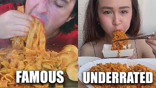 FAMOUS VS UNDERRATED mukbangers [upl. by Martita925]