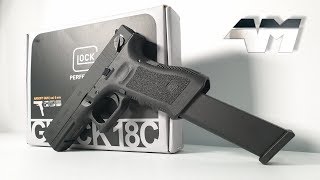 UMAREX GLOCK 18C  ELITE FORCE GLOCK 18C  Full Auto Glock  Airsoft Unboxing Review [upl. by Duomham]