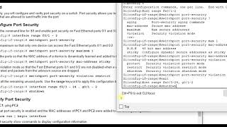 Packet Tracer 11110  Implement Port Security [upl. by Eenyaj382]