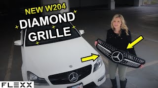 New Mercedes Diamond Grille installed on my wifes C300 W204 [upl. by Lledor]