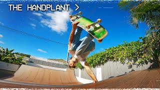 Skateboarding Trick Tip How to HANDPLANT the EASY way [upl. by Sharl]