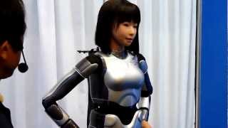 HRP4C Female Robot Dances Sings Frightens  HOT [upl. by Myrtice]