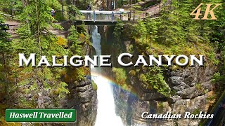 Spectacular Maligne Canyon Jasper National Park  Alberta Canada 4K [upl. by Costanza]