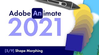 Adobe Animate 2021 Shape Morphing 5  Beginners Tutorial [upl. by Ettelrahc150]