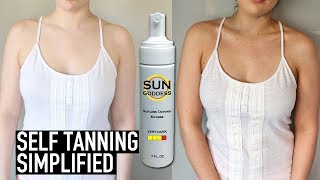 How to Apply Self Tanning Mousse Simplified Tutorial  Sun Goddess [upl. by Jaynes]