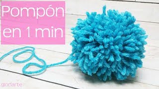 Cómo hacer un pompón en 1 minuto How to make a pompon in 1 minute [upl. by Une]