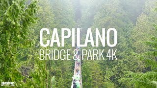 Capilano Suspension Bridge Park in Vancouver Canada 4K [upl. by Ponzo]