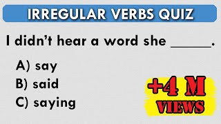 Irregular Verbs  Quiz [upl. by Lightfoot]