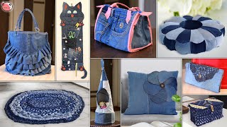 12 Personal amp Home Useful  Amazing Craft With Old Jeans [upl. by Aicelef]