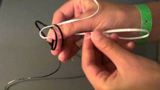 How to Make a Square Knot w Plastic String [upl. by Doralynn]