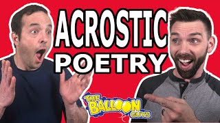 Learning Acrostic Poetry  The Balloon Guys [upl. by Eanram]