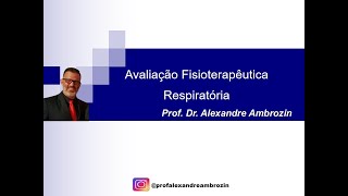 live AULA AVALIAÇÃO DO SISTEMA RESPIRATÓRIO [upl. by Jecho]