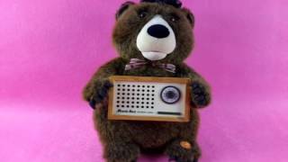 Singing and dancing musical toy JAZZMAN BEAR B 008 [upl. by Airdnaid]