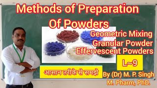 Powders Part 2  Method of Preparation  Granular amp Effervescent Powder  Pharmaceutics  L9 [upl. by Anjela]