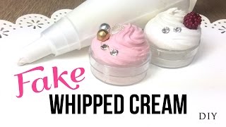 3 EASY Ways to Make FAKE Whipped Cream DecoDen DIY [upl. by Yesdnyl]