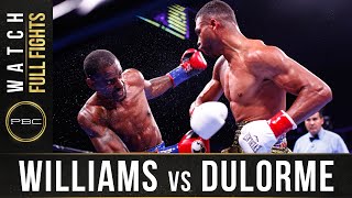 Williams vs Durlorme Full Fight September 21 2019  PBC on FS1 [upl. by Antonina942]