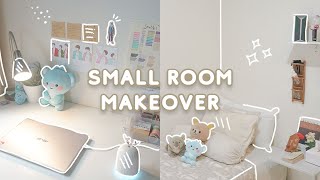 SMALL BEDROOM MAKEOVER 🌱 minimalist on a budget  room tour  Indonesia [upl. by Asenej]