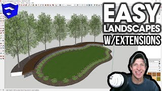 Easy LANDSCAPES in SketchUp with FREE EXTENSIONS [upl. by Dov]