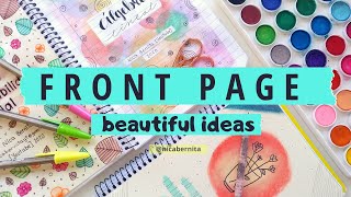 FRONT PAGE DESIGN FOR PROJECT 💖 CREATIVE JOURNAL IDEAS ✨ NOTEBOOK FRONT PAGE DECORATION IDEAS [upl. by Swee]