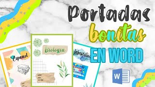 COMO HACER PORTADAS BONITAS EN WORD 1 [upl. by Alexio534]