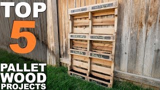 5 TOP PALLET WOOD PROJECTS [upl. by Anahpets]