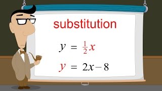 Algebra 36  Solving Systems of Equations by Substitution [upl. by Ahilam]