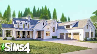 MODERN COUNTRY FARMHOUSE  Curb Appeal Recreation Sims 4 Speed Build No CC [upl. by Eehsar]