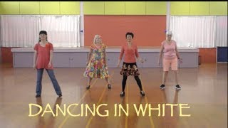 DANCING IN WHITE Line Dance  Choreographer Jan Wyllie [upl. by Hadihahs]