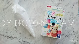 DIY DECODEN CREAM WITH DAISO CLAY FAKE WHIPPED CREAM PART 1 [upl. by Soni]