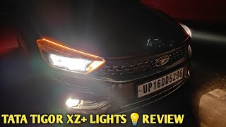 2022 Tata Tigor XZ Special Night View Review  Tigor Lights Flow [upl. by Comptom]