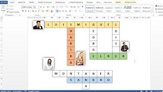 Como hacer un crucigrama en word [upl. by Atived316]