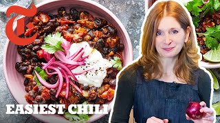 Easy 30Minute Vegetarian Chili  Melissa Clark  NYT Cooking [upl. by Hassadah]