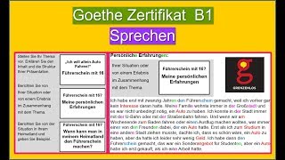 Goethe Zertifikat B1  Übungen zum Sprechen [upl. by Wadsworth689]