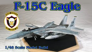 Building the Tamiya 148th Scale F15C quotEaglequot Fighter Jet [upl. by Aliuqaj]